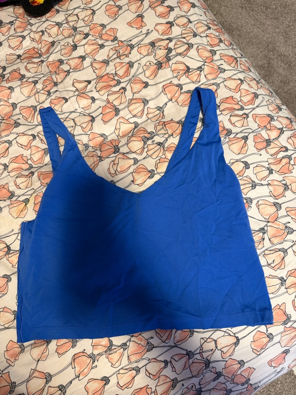 aerie Cobalt Blue Scoop Neck Cropped Tank